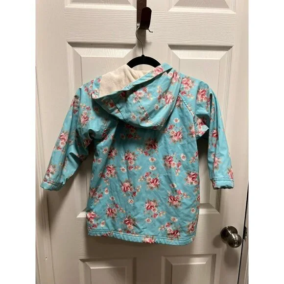 Powell CraftRaincoat Blue Floral Sz 6-7